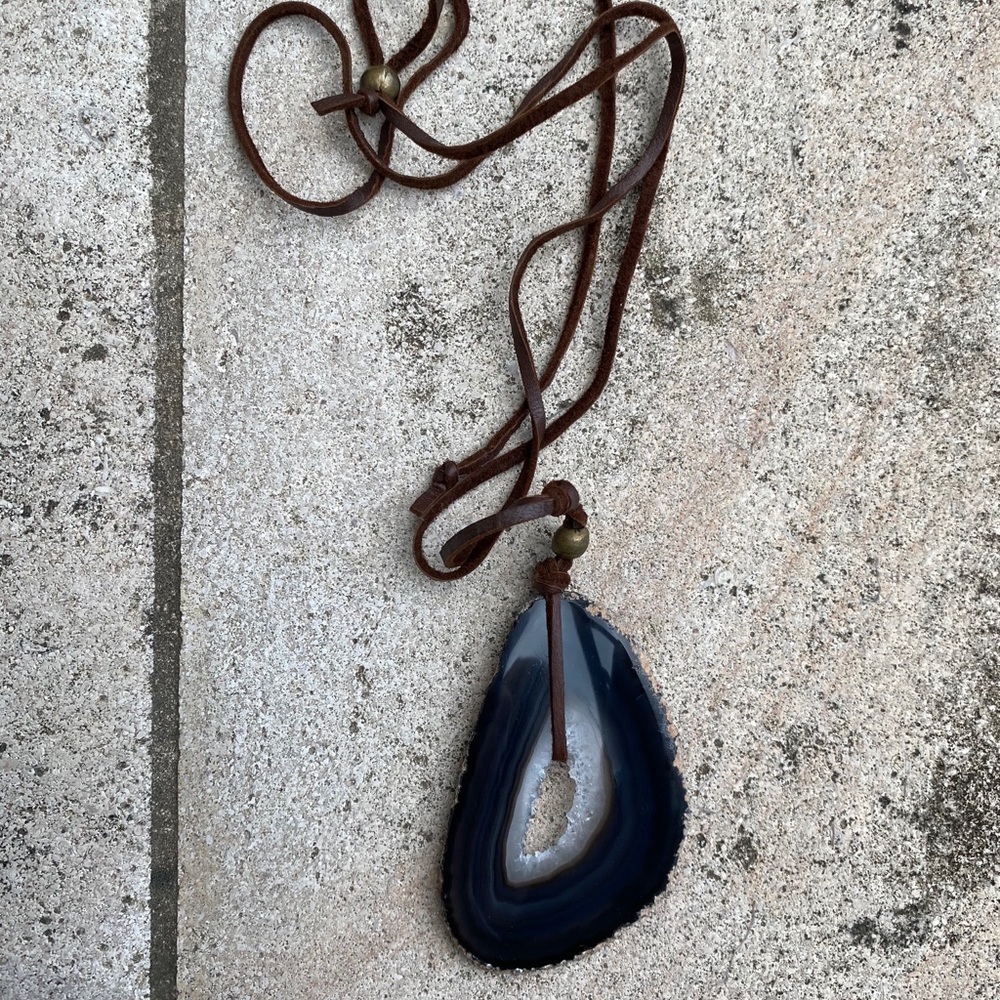 Agate Long Necklace